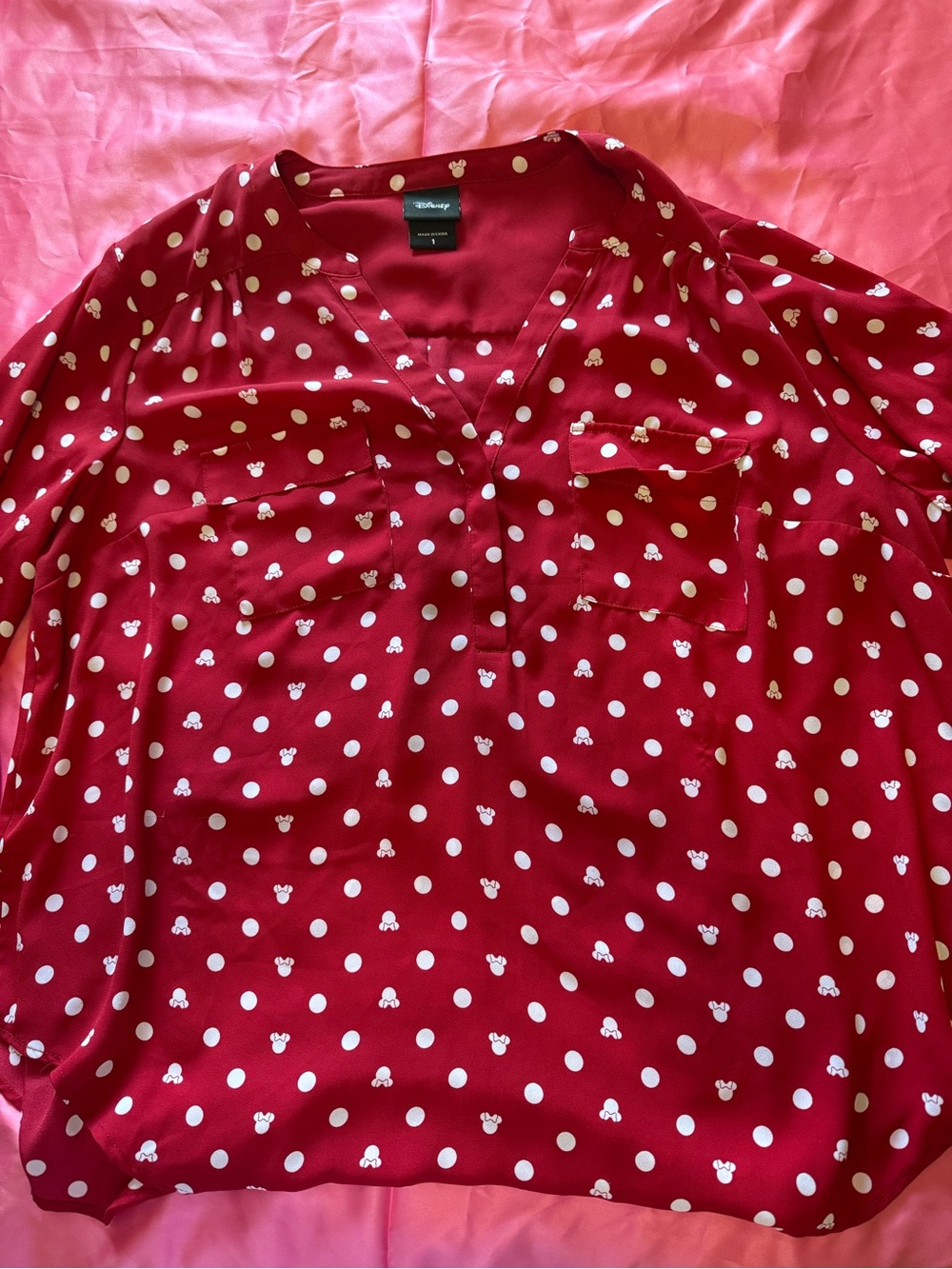 TORRID Disney Minnie Mouse Red Polka Dot Blouse